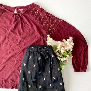 Old navy -black star skirt